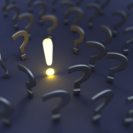 Questions and answer. 3d render imageの写真素材