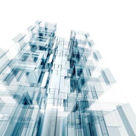 Abstract building  Architecture design and model my own