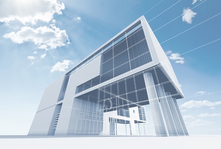 Office architecture  High quality 3d render