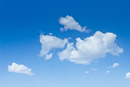 Clear sky and clouds. Summer shotの写真素材
