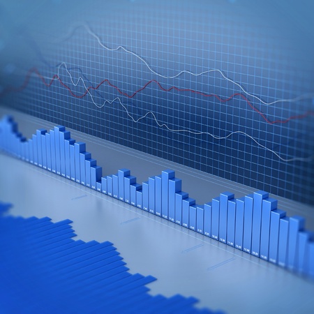 Finance diagram  3d render image