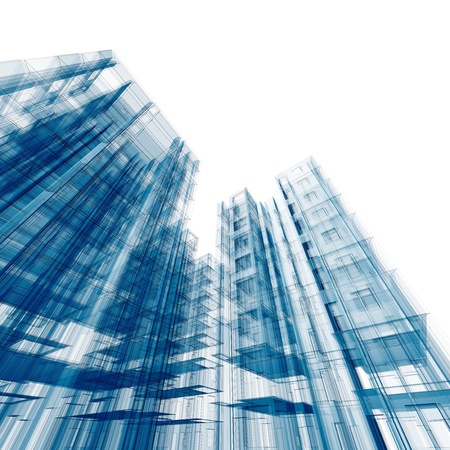 Architecture isolated  Design and 3d model my ownの写真素材