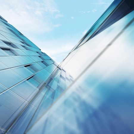 Transparent abstract building. Building design and 3d model my own