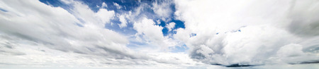 Summer background. Cloudy sky panoramaの写真素材
