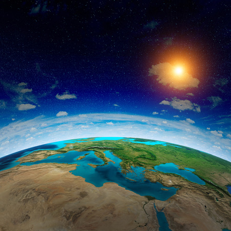 World map. Elements of this image furnished by NASAの写真素材