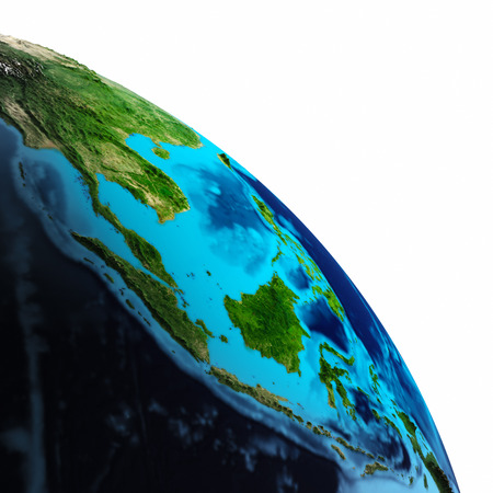 Earth isolated on white.の写真素材