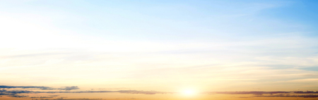 Clear sky and cloudsの写真素材