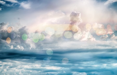 Sky clouds art sunrise background bokeh. Summer wallpaperの写真素材