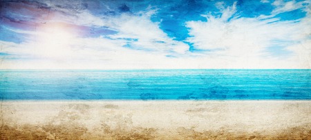Tropical vintage beach landscape.の写真素材