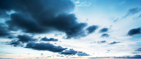 Sky and clouds evening. Tropical long exposure background
