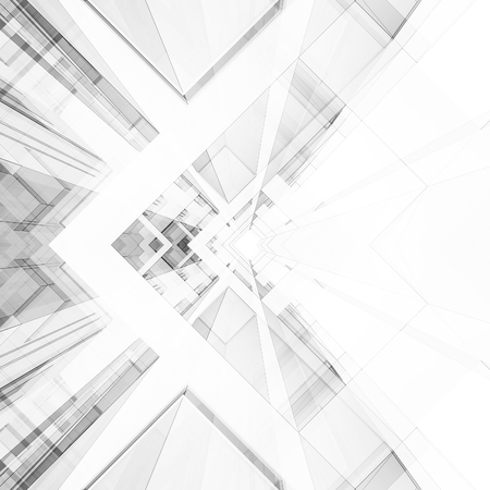 Abstract architecture background. Modern concept 3d renderingの写真素材