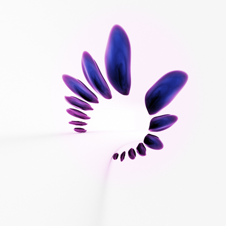 Feng shui zen violet 3d rendering simpleの写真素材