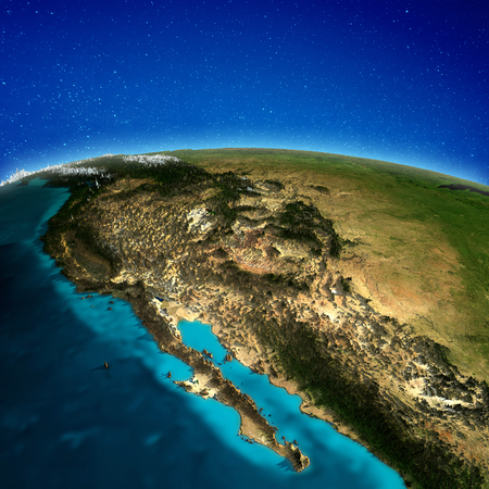 West coast America background.   3d renderingの写真素材