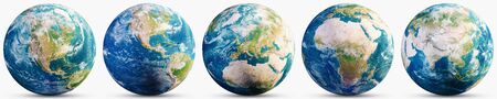 Planet Earth geography map set.