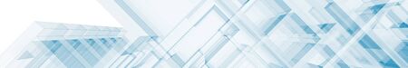 Horizontal panorama abstract modern project. 3d rendering