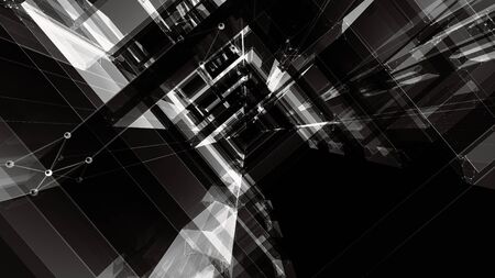 Glow blur lines abstract background. 3d renderingの写真素材