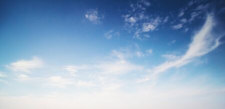 Dramatic sky and clouds summer ultramarine outdoorの写真素材