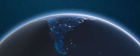 Earth from space. Elements of this image furnished by NASA. 3d rendering