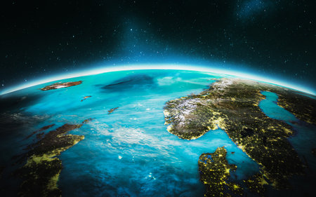 Europe - Scandinavia. 3D Rendering.の写真素材
