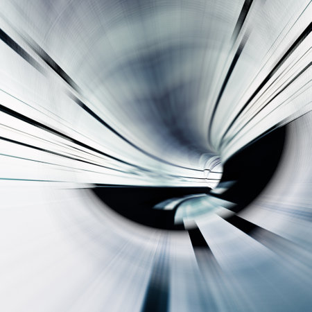 Blur abstract tunnel. 3d rendering