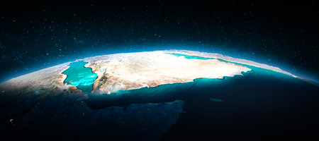 Saudi Arabia from spaceの写真素材