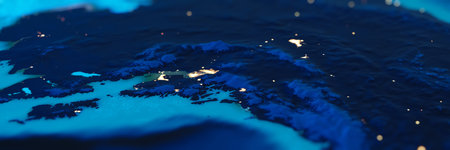 Alaska tilt shift panorama.の写真素材