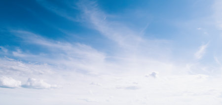 Summer sky and clouds atmosphere. Tropical dayの写真素材