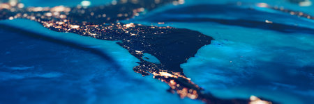 Nicaragua from space. 3d renderingの写真素材