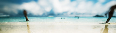 Water tropical panorama. Ocean beachの写真素材