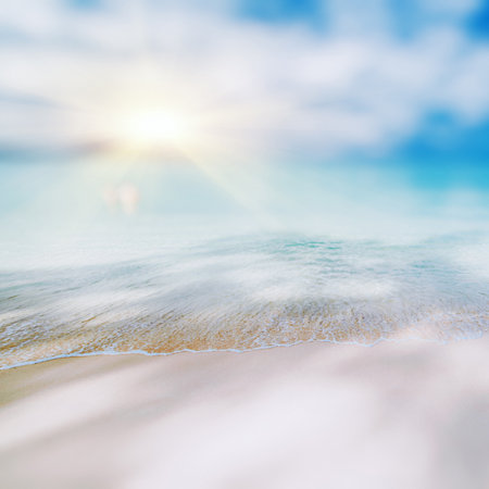 Tropical lost beach summer background