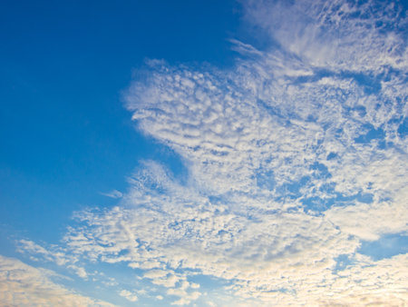 Beautiful sky and clouds summer good weatherの写真素材