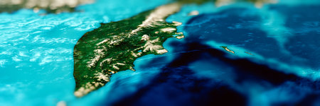 Kamchatka, volcano peninsula. Elements of this image furnished by . 3d renderingの写真素材