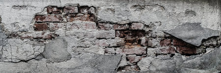 Stone panoramic wall texture background detailed surfaceの写真素材