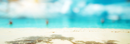 Tropical sea wave panorama background