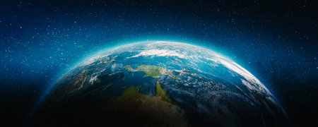 Planet Earth Oceania. Elements of this image furnished by NASA. 3d rendering