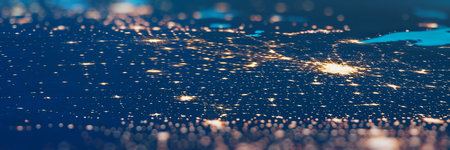 Minnesota, Minneapolis city lights. Elements of this image furnished by NASA. 3d rendering