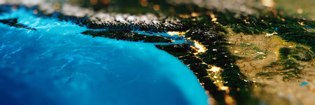Vancouver and Seattle miniature map. Elements of this image furnished by NASA. 3d renderingの写真素材