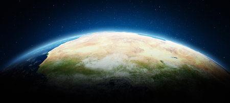 West Africa - planet Earth. Elements of this image furnished by NASA. 3d rendering