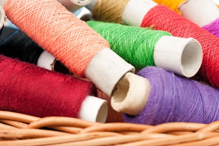Colorful threadsの写真素材