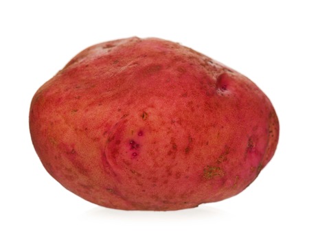 Red potato isolated on white background close upの写真素材