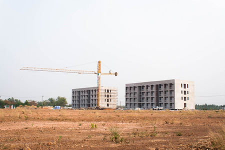 Construction near cityのeditorial素材