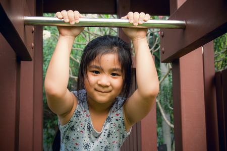 Child in the playgroundの写真素材