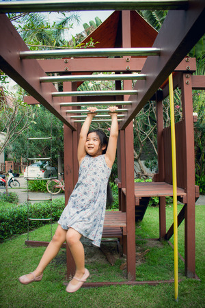Child in the playgroundの写真素材