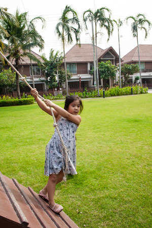 Child in the playgroundの写真素材
