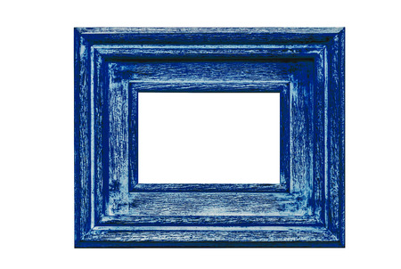 blue picture frameの写真素材
