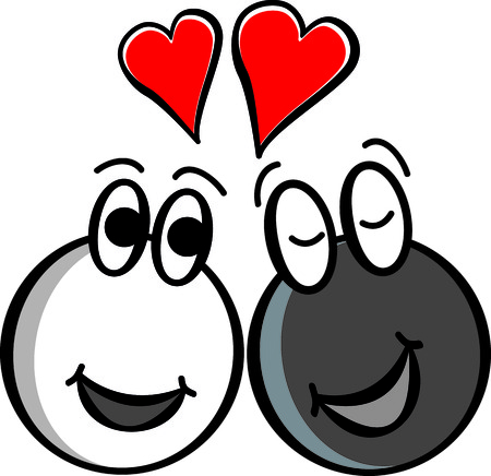 Vector illustration with love of male and female from different cultureのイラスト素材