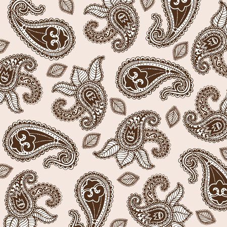 Decorative background  Henna Mehndi Abstract Mandala Flowers and Paisley Doodle Illustration Design Elementsのイラスト素材