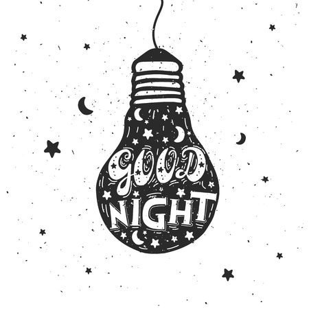 Good night letter.illustrationのイラスト素材