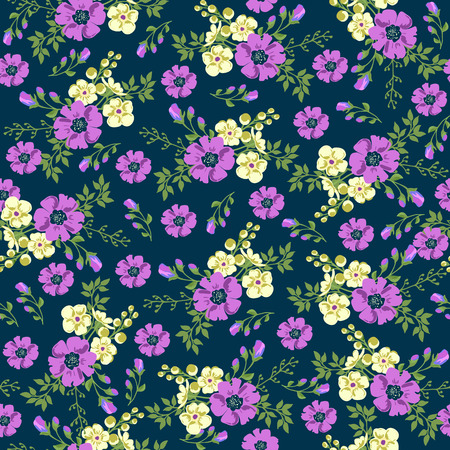 Seamless pattern in small flower. Romantic flower print. Ditsy floral. Floral seamless pattern. Vector Illustrationのイラスト素材