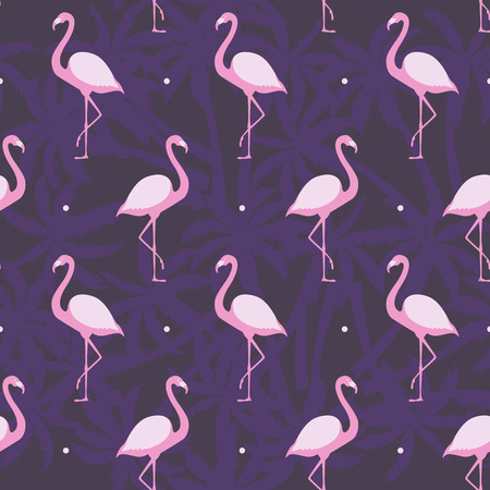 Flamingo seamless pattern. Vector illustrationのイラスト素材